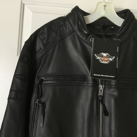 NWT Harley Davidson Telescopic Leather mens jacket - Picture 3 of 8